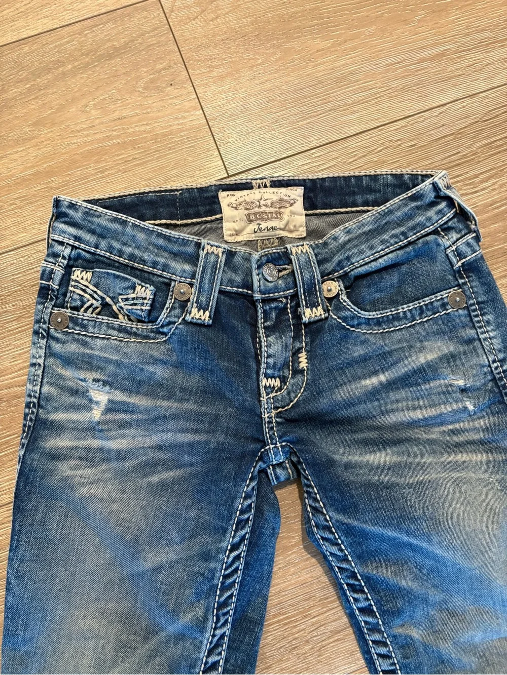 Big Star Women's Skinny Jeans in Washed Blue Denim - Picture 3 of 11
